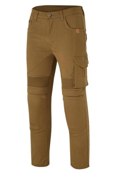PLUS TUNDRA homokbarna motoros kevlár farmer CE Level 2 protektorral és Kevlar® erősítéssel elölnézet